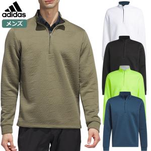 アディダス BOS柄ステッチ 撥水 ハーフジップ 長袖スウェット NCM27 メンズ adidas 2023秋冬モデル 日本正規品