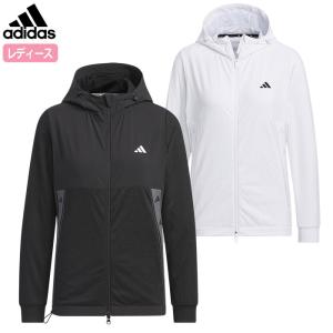 アディダス ファブリックミックスストレッチ フーディー IKK63 レディース adidas 2024春夏モデル 日本正規品｜jypers