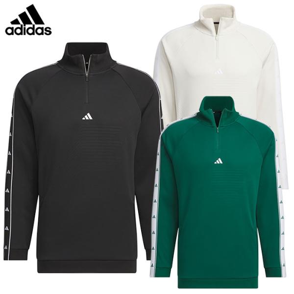 アディダス 保温 フリース アーカイブ デボスグラフィック ハーフジップ長袖ジャケット JSC17 ...