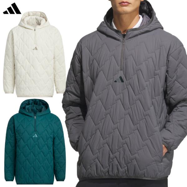 アディダス ビヨンド ザ コース キルト ハーフジップ フーディージャケット JUW86 メンズ ゴ...