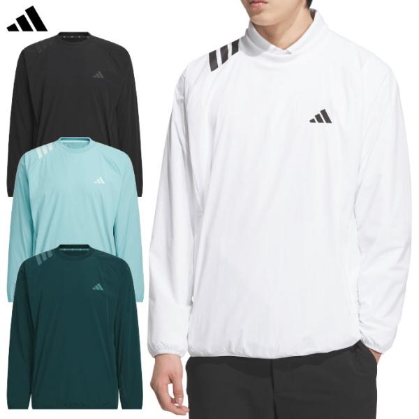 アディダス 撥水 スリーストライプス プルオーバーウィンド JVU99 メンズ ゴルフウェア ゴルフ...