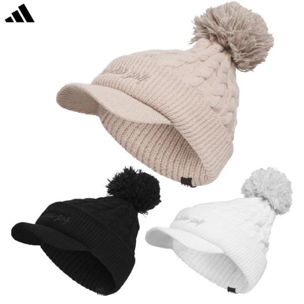 アディダス ポンポン ブリムニットキャップ KQE23 メンズ レディース ゴルフキャップ 帽子 2...