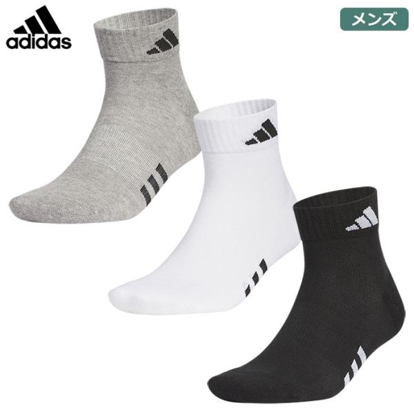 アディダス アンクル丈 ロゴクッションソックス IEV99　メンズ 靴下 adidas 2024春夏...