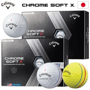 キャロウェイ ゴルフボール CHROME SOFT X / CHROME SOFT X トリプル・トラック 1ダース(12球入) 日本正規品 2022年モデル｜jypers