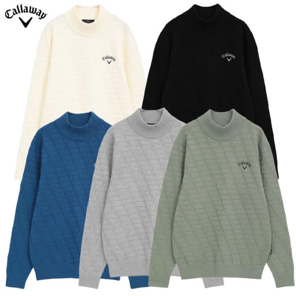 キャロウェイ リンクス編みハイネックニット C25218104 メンズ Callaway ゴルフウェ...