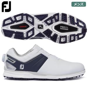 フットジョイ プロ/エスエル カーボン BOA スパイクレス ゴルフシューズ メンズ ホワイト/ネイビー 53090 FOOTJOY 2022年モデル 日本正規品｜jypers