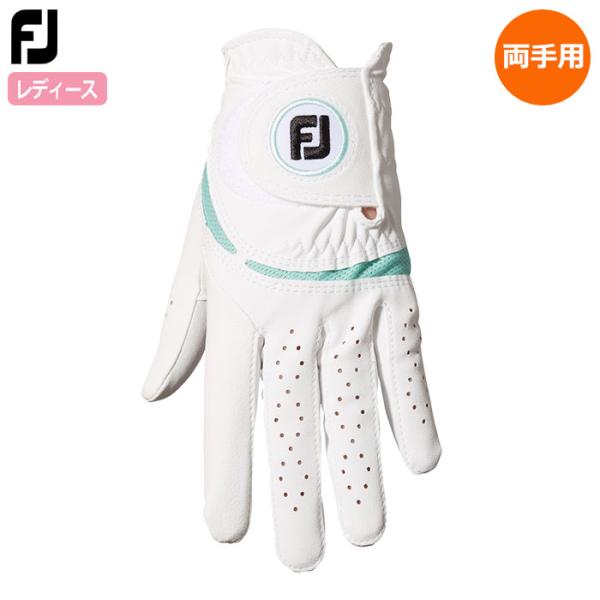 フットジョイ WOMEN'S ウェザーソフ 両手用 FGWF3PRWT ホワイト/シーグラス レディ...