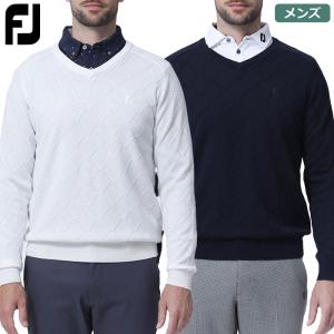 フットジョイ ケーブルアーガイルVネックセーター FJ-F23-M01 メンズ FOOTJOY 2023秋冬モデル 日本正規品｜jypers