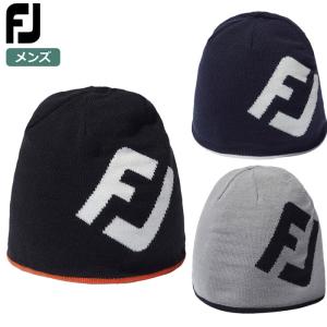 フットジョイ ビッグロゴリバーシブルニットビーニー FH23BRL メンズ FOOTJOY 2023秋冬モデル 日本正規品｜jypers