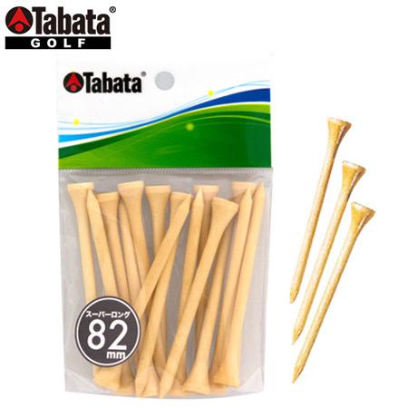 タバタ 白木スーパーロングティー200 82mm 15本入 ウッドティー Tabata GV0523