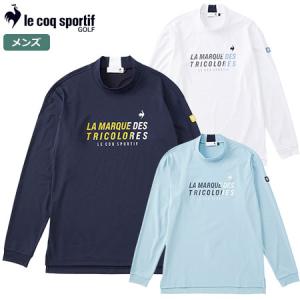 ルコック ロゴプリントモックネックシャツ QGMWJB03 メンズ le coq sportif GOLF 2023秋冬モデル 日本正規品｜jypers