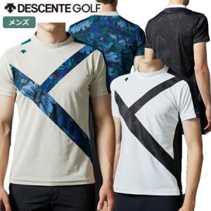 デサントゴルフ リバティプリントモックネックシャツ メンズ DGMUJA01 DESCENTE GOLF 2022秋冬モデル 日本正規品｜jypers