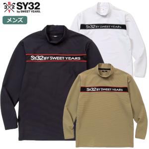 SY32 GOLF SYG-23A10 PIN BORDER MOCK SHIRTS 長袖 シャツ メンズ 日本正規品 2023秋冬モデル｜jypers