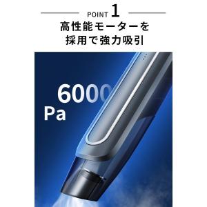 ハンディクリーナー コードレス 強力 車 充電式 usb 掃除機 静音 車用 ハンドクリーナー カークリーナー 軽量 軽い サイクロン 静か 吸引力 小型掃除機 6000pa