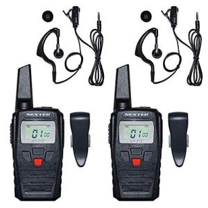 F.R.C. エフ アール シー NEXTEC 特定小電力トランシーバー2台セット：イヤホンマイク x2 ベルトクリップ x2 付