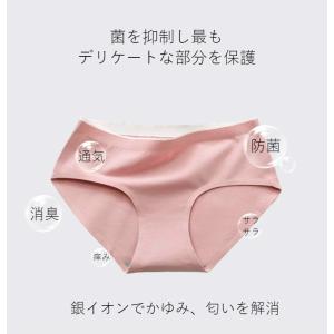 2枚セット ショーツ レディースパンツ 下着 アンダーウェア ランジェリー パンティ  ノーライン 無地   ピッタリ ストレスフリー 通気性 伸縮性　送料無料2-1