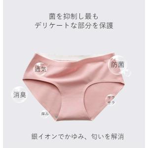 ショーツ  三枚セット レディースパンツ 下着 アンダーウェア ランジェリー パンティ  ノーライン ピッタリ ストレスフリー 通気性 伸縮性　送料無料2-1