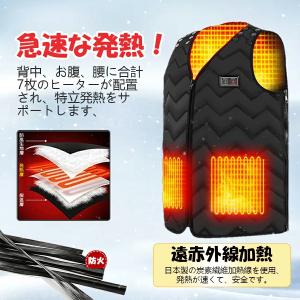 在庫処分 加熱 ベスト 電熱ベスト 電熱ジャケッ...の商品画像