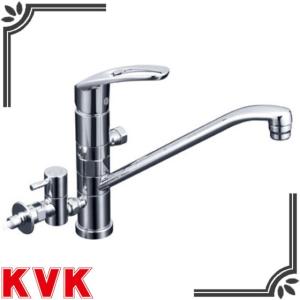 KVK KM5041ZCTTU2 流し台用シングルレバー式混合栓 （回転分岐止水栓付） 寒冷地用｜jyusetsu-hanbai