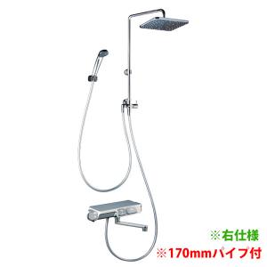 【FTB100KRNRKT】 浴室水栓 シャワー KVK サーモスタット式 FTB100KRNRKT｜KVK浴室用蛇口 楽付王[壁][サーモスタット付シャワー]