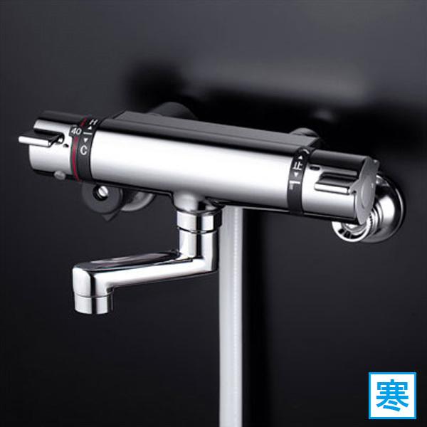 【KF800WTN】 浴室水栓 シャワー KVK サーモスタット式 80mmパイプ付 寒冷地用