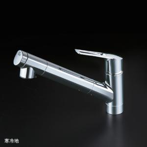KVK 浄水器内蔵用シングルシャワー付混合栓 浄水カートリッジ付 e