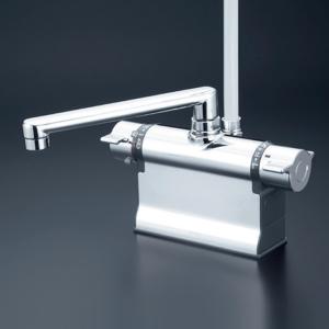 KVK 【KF2008G3R3】 浴室水栓 デッキ形2ハンドルシャワー 300mmパイプ