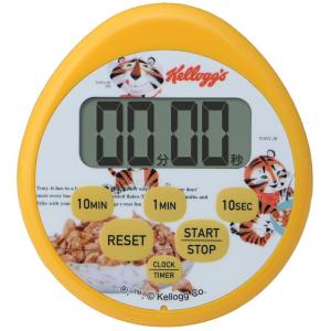 ドリテック　ケロッグ Kellogg's 時計付防水タイマー　イエロー　〇