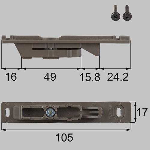 【メール便対応】LIXIL（トステム）　合掌用枠ブレーキ　【品番：MDT129C】■