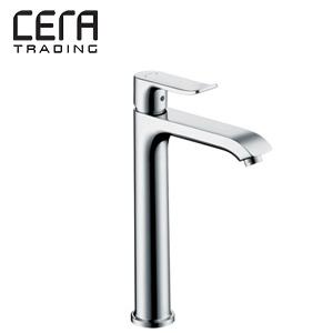 CERA HG31183T 洗面用蛇口[ハンスグローエ][メトリスクE2][台][シングルレバー混合水栓][φ35][引棒付][クロム][一般地]｜jyusetu