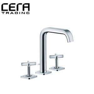 CERA HG36108 洗面用蛇口[ハンスグローエ][アクサーチッテリオE][台][組み合わせ混合水栓][引棒付][クロム][一般地]｜jyusetu