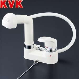 KVK KM8004GS 洗面用蛇口[台][洗髪シャワー][シングルレバー混合水栓][オープンホース...