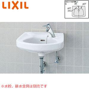 LIXIL L-132G 洗面器単品[壁掛式][角形][そで付小形][水栓取付穴径:φ27][2ヶ所...