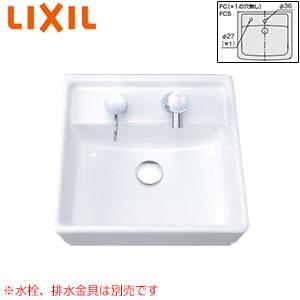 LIXIL L-531FC 洗面器単品[ベッセル式][壁掛式][角形][380×380][水栓