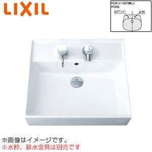 LIXIL L-555FCRS 洗面器単品[ベッセル式][壁掛式][角形][500×450][水栓