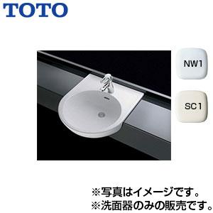 TOTO L830CRU 洗面器単品[オーバーカウンター式][セルフリミング式][丸形][水栓取付穴径:φ35][中央1ヶ所]｜jyusetu