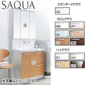 TOTO LDSWB075BDGJN1-set1 洗面化粧台セット サクア[間口750mm][スウィ...