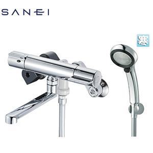 SANEI SK18CK-T1L17 浴室用蛇口[壁][浴槽・洗い場兼用][混合水栓][シャワーヘッ...
