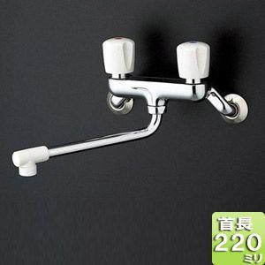 TOTO TOTO,TKJ20BAU,壁付けツーハンドル混合水栓(呼び13mm,整流吐水,吐