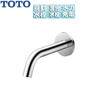 TOTO TLE26SP2W 洗面用蛇口 アクアオート[壁][コンテンポラリタイプ][混合水栓][発電タイプ][首長175mm]｜jyusetu