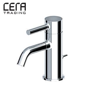 CERA ZU6211 洗面用蛇口[ズケッティ][パン][台][シングルレバー混合水栓][φ35][引棒付][クロム][一般地]｜jyusetu