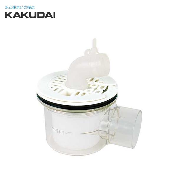 カクダイ 洗濯機パン用トラップ 横引トラップ ホワイト 426-144-W KAKUDAI