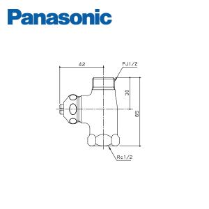 パナソニック 床給水用ストレート止水栓 2個入 GL803S Panasonic