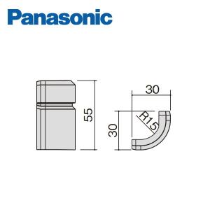 パナソニック Rコーナーキャップ 幅木9型用 10個入 QPE119ARY Panasonic｜住建本舗