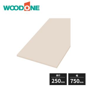 ウッドワン 無地の棚板 厚み20mm 奥行250mm 幅450mm 糸面 4面エッジ
