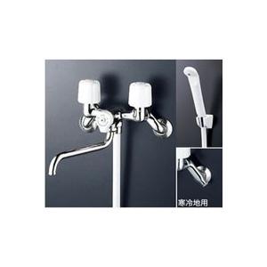 KF100N2W KVK一時止水付2ハンドルシャワー 寒冷地仕様 送料無料