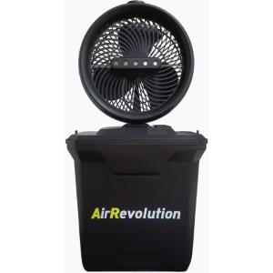 ミストファン エアーレボリューション コードレス扇風機 黒 屋外用
