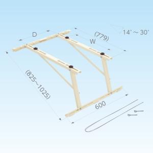 日晴金属 エアコン架台 傾斜屋根直角置 C-LG　【SHO】｜jyuuki-puraza