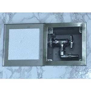 ≪ミヤコ SB25-30≫ 散水栓ボックス 壁埋込 水栓付 寸法 160角 爆買