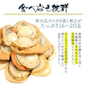 北海道噴火湾産 厳選蒸し帆立 特大2Lサイズ ...の詳細画像5